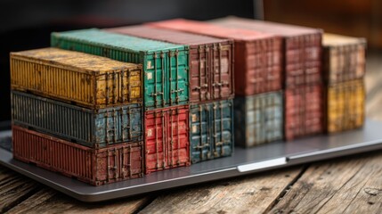 Poster - Conceptual image of blockchain-powered import duty planner for streamlined trade and economic management solutions