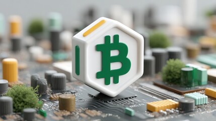 Poster - Blockchain verified city budget transparency panel icon concept demonstrating open financial management and citizen engagement