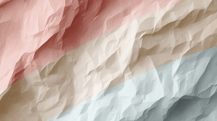 Poster - Soft Pastel Tones of Wrinkled Tissue Paper with Abstract Background in Delicate Layers and Subtle Texture