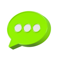 Poster - chat bubble 3d rendering 