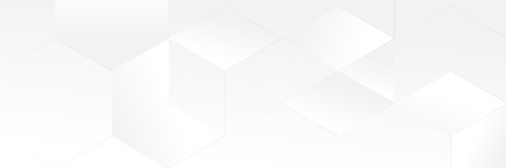 Wall Mural - abstract pattern white geometric banner design background.