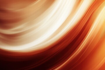 Poster - Abstract flowing curves in shades of white, brown, and orange. Use it as a backdrop for text or graphic design elements.