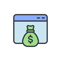 Poster - Online Banking And Finance Symbolizing Digital Monetary Transactions