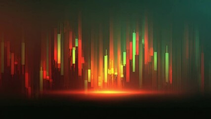 Poster - Abstract Financial Pulse: A captivating digital visualization, symbolizing market trends and financial data through dynamic lines and a radiant glow, evoking a sense of movement and economic vitality.
