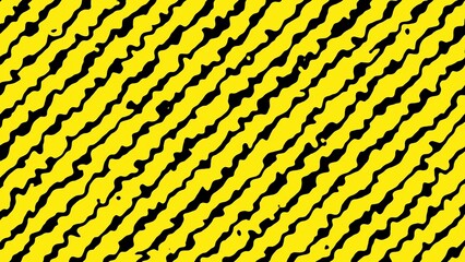 Poster - Abstract yellow and black diagonal lines create a dynamic repeating pattern perfect for various backgrounds and design elements