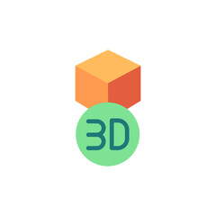 Poster - A transparent design featuring a minimalist 3D cube illustration in digital art