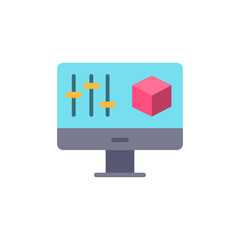 Poster - Digital sculpting and manipulation: exploring geometric forms on a monitor screen