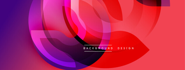 Aufkleber - Abstract fluid shapes, vibrant colors blend. Modern design, dynamic composition, gradient effect. Background element for digital projects.