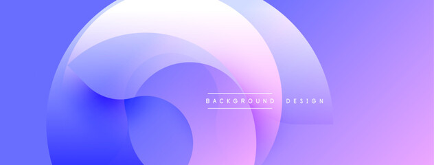 Poster - Abstract flowing shapes, purple hues, modern design. Soft gradients create dynamic visual effect. Minimalist aesthetic.
