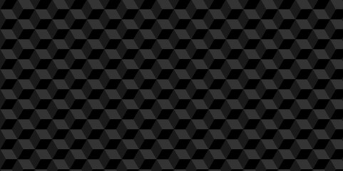 Fototapete - minimal black cubes geometric tile and mosaic wall grid retro digital tiles wallpaper background. wh