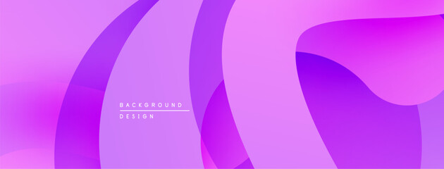 Aufkleber - Abstract purple background. Fluid shapes overlap, creating soft gradients. Modern design, vibrant colors, smooth transitions. Minimalist aesthetic.