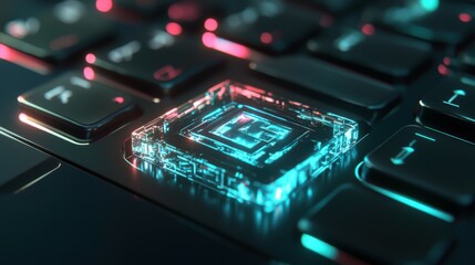 Poster - Holographic Cybersecurity Lock on Laptop Keyboard