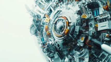 Poster - Complex futuristic machinery detailed with intricate components and design