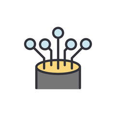Poster - Abstract Representation Of Fiber Optics With Circular Terminals Isolated