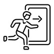 © Prosymbols - A linear style icon of emergency exit