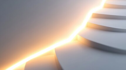 Poster - Sharp reverse zigzag light in a high-resolution business tactical scene on white background