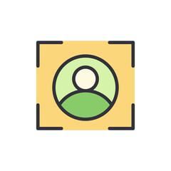 Poster - Modern Identity Scanner Concept With Person Inside Circular Frame