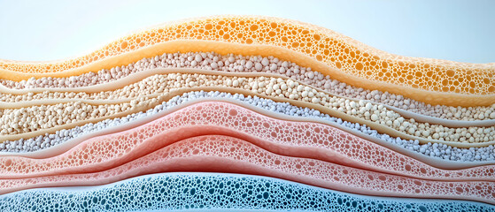 Poster - Abstract Multilayered Texture Design With Pastel Colors