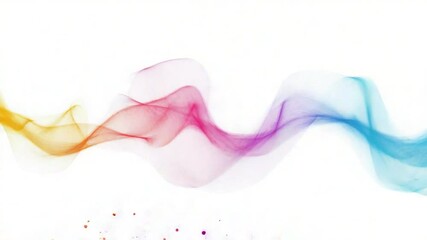 Poster - abstract wisp of colors: a vibrant ribbon of colors elegantly dances across the frame, its transluce