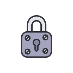 Poster - Stylized Padlock Illustration Symbolizing Security And Protection