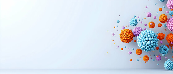Poster - abstract colorful 3d spheres composition
