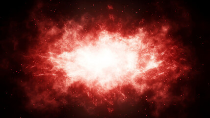Fototapete - Vibrant explosion of bright red rays radiates from central point, creating stunning visual