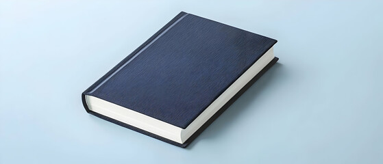 Poster - Dark Blue Book On Light Blue Background