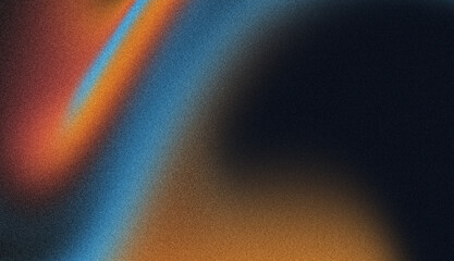 Poster - Abstract textured background with blue, orange, and dark hues.