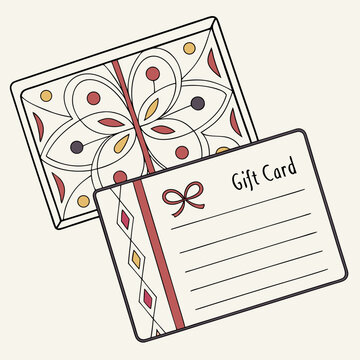 gift card design vector white background