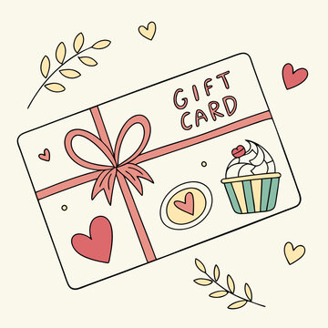 gift card design vector white background