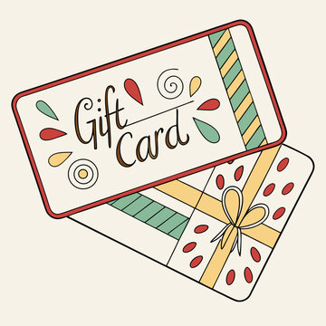 gift card design vector white background