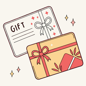 gift card design vector white background