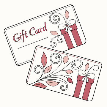 gift card design vector white background