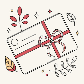 gift card design vector white background