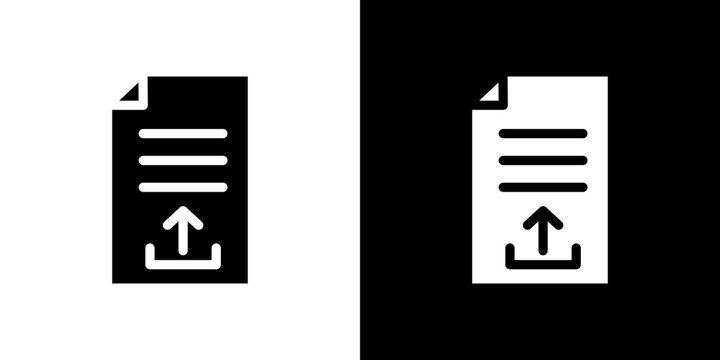 File upload icon in solid flat trendy design style.