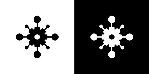 algorithm icon in solid flat trendy design style.