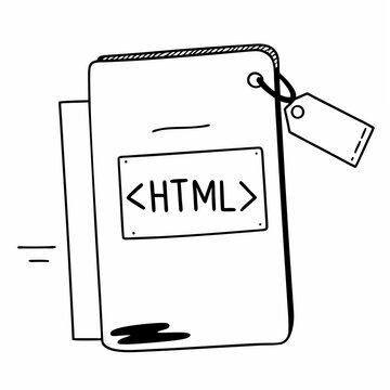 HTML tag design vector white background