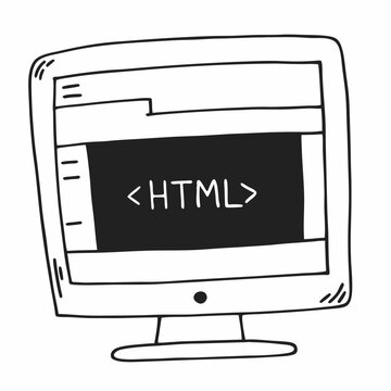 HTML tag design vector white background