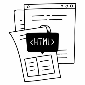 HTML tag design vector white background