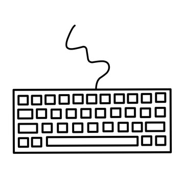 computer keyboard icon vector