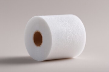 Poster - white gauze bandage unrolled gracefully across plain background