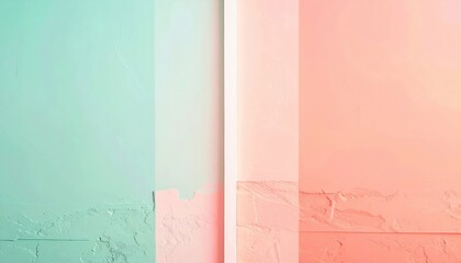 Aufkleber - Dynamic color block design studio space digital artwork modern environment side view abstract concept for creativity