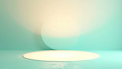 Poster - Artistic light display abstract studio digital art tranquil environment wide angle contemporary concept