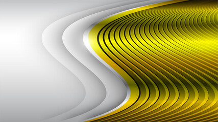 Poster - Abstract silver and gold background with striped pattern, elegant background for business presentations.