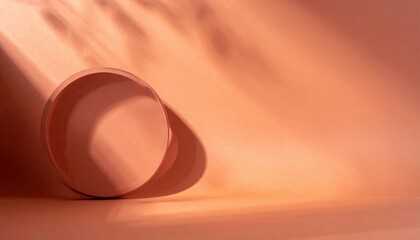 Poster - Rolling cylinder movement abstract environment 3d art warm tones artistic perspective visual concept