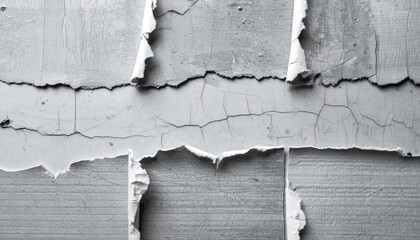 Poster - Cracked wall surface texture interior space image analysis gray environment close-up view abstract conceptualization