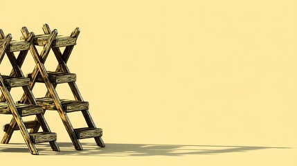 Wall Mural - stand on a soft beige background with natural shadows
