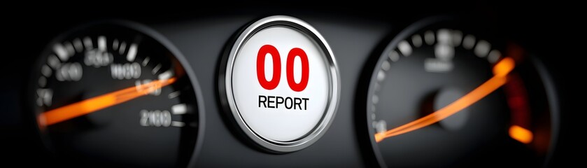 Poster - A sleek digital dashboard presents a credit report marked with bankruptcy, integrated into a futuristic financial evaluation system with neon-lit data points and analytics. The layout includes