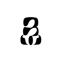 Poster - Abstract Tower of Form: A visually striking minimalist image. The graphic displays a modern, sleek design, perfectly showcasing the balance of form and space. 