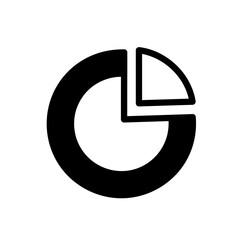 Poster - Pie Chart Icon: Clean, simple pie chart icon illustrating data distribution and analysis in a modern design, perfect for business infographics.